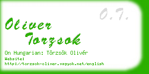 oliver torzsok business card